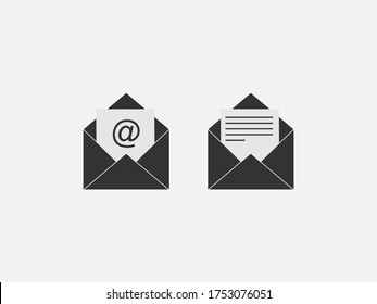 Communication, envelope, message icon. Vector illustration, flat design.