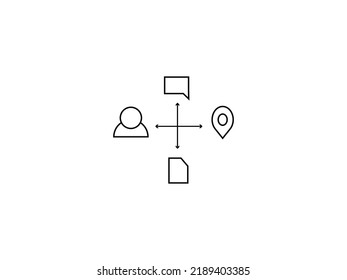 Communication .eps logo vector flat design art. people communication conversation talk talking, friends discussion, chat dialogue, meet up location symbol. Communication vector art. Chat Illustration.