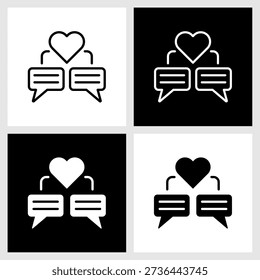 Communication Ethics Icon with Black and White Background