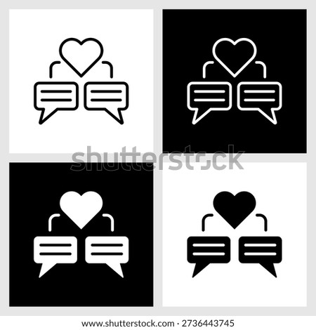 Communication Ethics Icon with Black and White Background