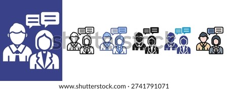 Communication Expertise  icon sets multiple style collection

