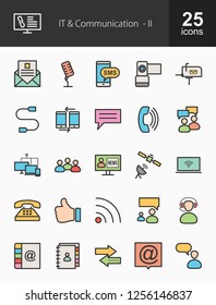 Communication Filled Line Icons