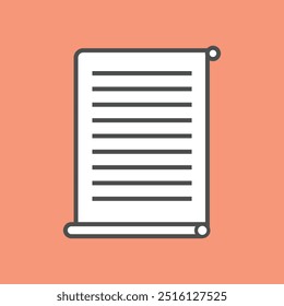 Kommunikation gefüllt - Papier-Scroll-Symbol. Rollpapiersymbol. Element der einfachen Symbol für Websites, Web-Design, mobile App, Info-Grafiken. Vektorgrafik. EPS-Datei 53.