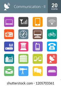 Communication Filled Round Corner Icons