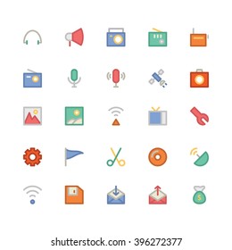 Communication flat bold Vector Icons 4