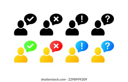Comunicación. Iconos planos, de color, de comunicación. Iconos vectores.