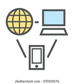 Communication Flat Icon Illustration