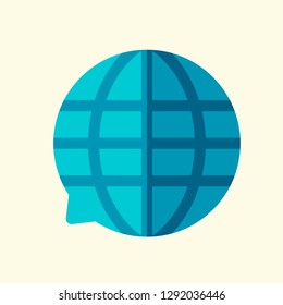 Communication Flat Icon Vector Graphic Download Template Modern