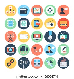 Communication Flat Vector Icons 2