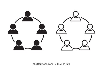 Communication friends partners signs, business network, Set of business network icon. Work networking symbol, social networks, people and diagram.