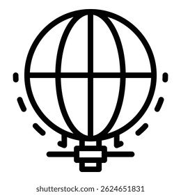 Ícone de rede global de comunicação. Ícone de vetor de rede global de comunicação de estrutura de tópicos para design da Web isolado no plano de fundo branco