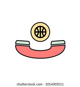 Communication globe internet phone roaming telephone web icon. Vector illustration