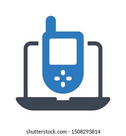communication glyph colour vector icon
