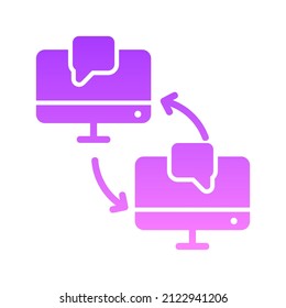 Diseño de iconos de gradiente de glifos de comunicación