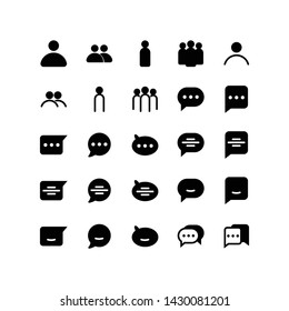 communication glyph icon, 32 px, 2 pt outline