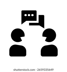 Gráfico de Vector de ilustración de icono de glifo de comunicación. Gráfico simple del Vector de la ilustración del elemento, conveniente para el App, los Sitios web, y las presentaciones aisladas en el fondo blanco
