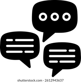 Communication Glyph Icon Vector Design