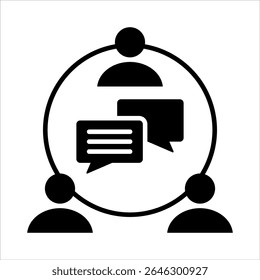 communication glyph icon vector illustration