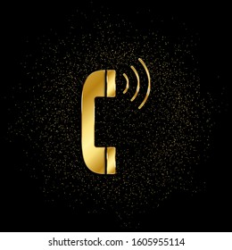 Communication gold, icon. Vector illustration of golden particle