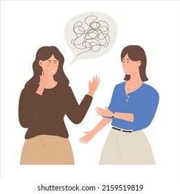 communication, gossip, friends, two women about different things