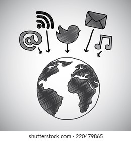 communication graphic design , vector illustration