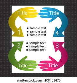 Communication graphic made from hands