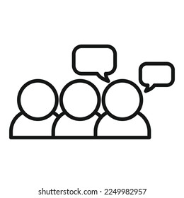 Communication group icon outline vector. Social web. Media work