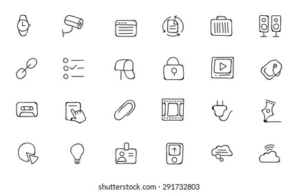 Communication Hand Drawn Vector Icons 3