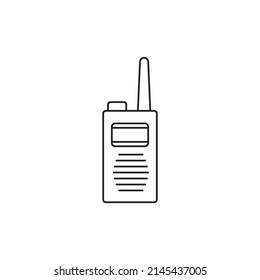 Communication handheld radio icon line style icon, style isolated on white background