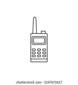 Communication handheld radio icon line style icon, style isolated on white background