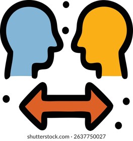 Communication with Heads, Ideas, Exchange, and Vector.