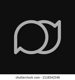 communication icon with black background
