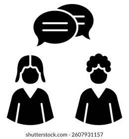 Communication icon Black Filled style.
