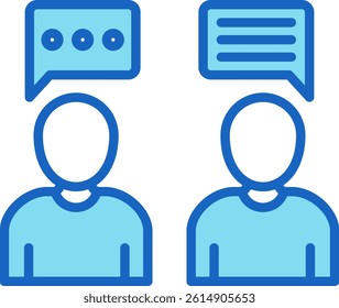 Communication Icon Blue Vector Illustration
