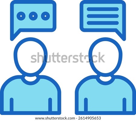 Communication Icon Blue Vector Illustration