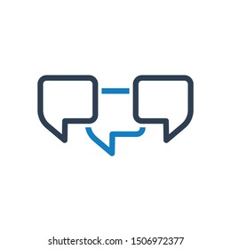 Communication Icon, Business discussion, conversation, talking