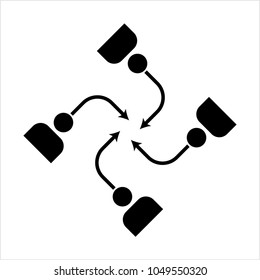 Communication Icon, Business, Social Communication Icon Vector Art Illustration
