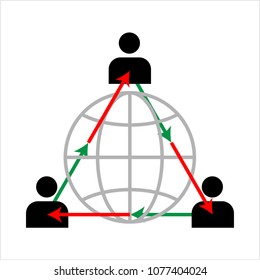 Communication Icon, Business, Social Communication Icon Vector Art Illustration