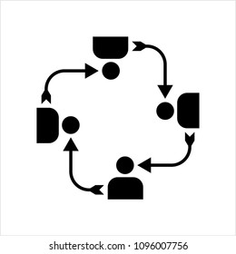 Communication Icon, Business, Social Communication Icon Vector Art Illustration