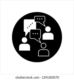 Communication Icon, Business, Social Communication Icon Vector Art Illustration