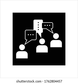 Communication Icon, Business, Social Communication Icon Vector Art Illustration