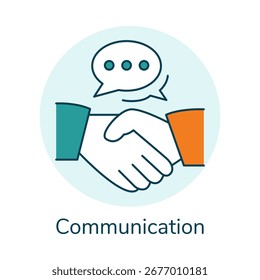 Communication Icon | Chat, Message, Talk, Network, Connect Vector with editable stroke.