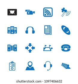 Communication icon. collection of 16 communication filled icons such as group, move, planet, satellite, medical clipboard. editable communication icons for web and mobile.