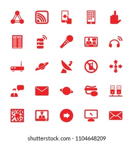Communication icon. collection of 25 communication filled icons such as connection, no phone, arrow right, qr code. editable communication icons for web and mobile.