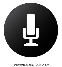communication and icon concept - microphone icon vector illustration isolated on white background