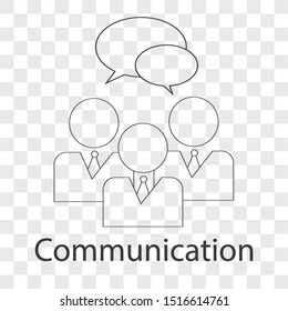 Communication  icon concept on transparency background. Business storytelling idea design. Line vector illustration use for your project.
