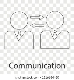 Communication icon concept on transparency background. Business storytelling creative idea design. Line vector illustration use for your mobile app.