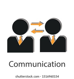 Communication icon concept on white background. Business  creative idea design. Flat vector illustration use for your web page.