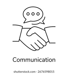Communication Icon | Conversation, Speech, Mobile, Social, Media Illustration with editable stroke.