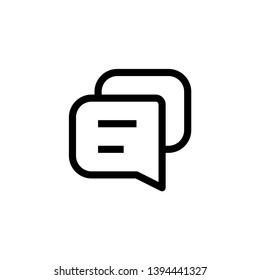 communication icon design. bubble text chat symbol. simple clean line art professional business management concept vector illustration design.
